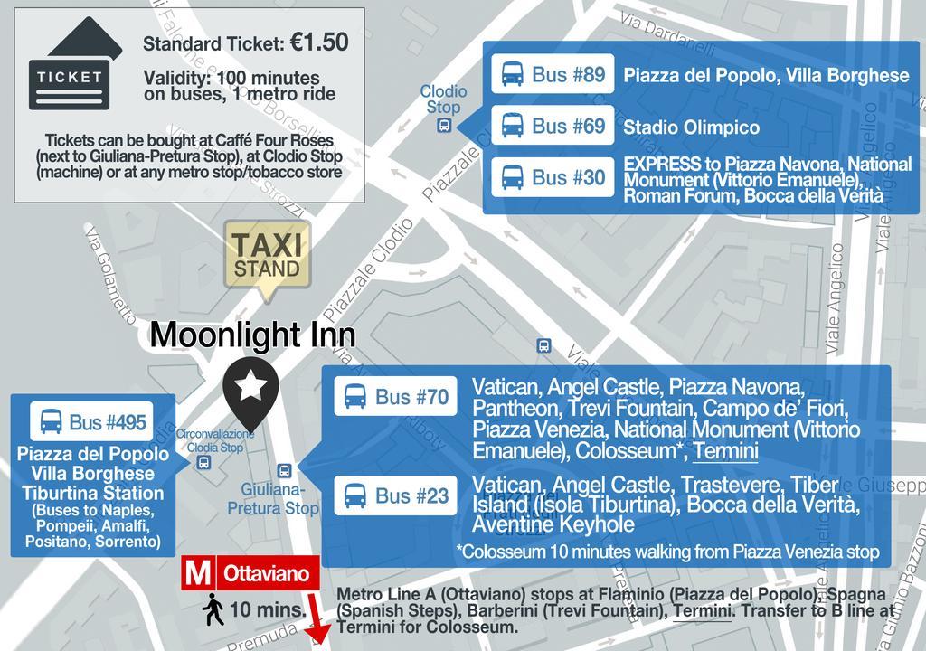 Moonlight Inn Guesthouse Roma Ngoại thất bức ảnh